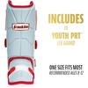 image:imageFranklin Sports Baseball  Softball Leg Guard  PRT Series Adult  Protective Leg  Ankle Guard  Toe Plate  One SizeCarolina BlueRed