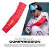 image:imageFranklin Sports Baseball Arm Sleeves  Baseball  Softball Arm Compression Sleeves for Boys  Girls  Multiple ColorsRed
