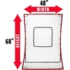 image:imageFranklin Sports Baseball Rebounders  Pitchback Nest  Pitch Return Trainer  Rebound Net with Attachable Pitching Target All Angle Fielding Rebound Net for Grounders  Pop Flies68 x 48 inch