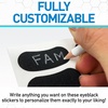 image:imageFranklin Sports Eye Black Stickers for Kids  Customizable Lettering Baseball and Football Eye Black Stickers  White Pencil Included  Includes 24 PairsBlack