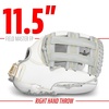 image:imageFranklin Sports Fastpitch Softball Glove  Field Master Fastpitch  Softball Mitt  Womens  Girls  White  GreyWhiteGrey