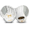 image:imageFranklin Sports Fastpitch Softball Glove  Field Master Fastpitch  Softball Mitt  Womens  Girls  White  GreyWhiteGrey