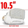 image:imageFranklin Sports Fastpitch Softball Glove  Field Master Fastpitch  Softball Mitt  Womens  Girls  White  GreyWhiteGrey