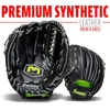 image:imageFranklin Sports Field Master Baseball  Softball Glove  Field Master Adult  Youth Baseball  Softball Mitt  Mens  Womens GlovesBlack