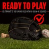 image:imageFranklin Sports Field Master Baseball  Softball Glove  Field Master Adult  Youth Baseball  Softball Mitt  Mens  Womens GlovesBlackGold