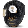 image:imageFranklin Sports Field Master Baseball  Softball Glove  Field Master Adult  Youth Baseball  Softball Mitt  Mens  Womens GlovesBlackGold