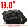 image:imageFranklin Sports Field Master Baseball  Softball Glove  Field Master Adult  Youth Baseball  Softball Mitt  Mens  Womens GlovesBlackGold