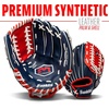image:imageFranklin Sports Field Master Baseball  Softball Glove  Field Master Adult  Youth Baseball  Softball Mitt  Mens  Womens GlovesRedWhiteBlue