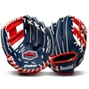 image:imageFranklin Sports Field Master Baseball  Softball Glove  Field Master Adult  Youth Baseball  Softball Mitt  Mens  Womens GlovesRedWhiteBlue