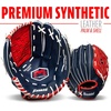 image:imageFranklin Sports Field Master Baseball  Softball Glove  Field Master Adult  Youth Baseball  Softball Mitt  Mens  Womens GlovesRedWhiteBlue