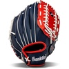 image:imageFranklin Sports Field Master Baseball  Softball Glove  Field Master Adult  Youth Baseball  Softball Mitt  Mens  Womens GlovesRedWhiteBlue