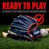 image:imageFranklin Sports Field Master Baseball  Softball Glove  Field Master Adult  Youth Baseball  Softball Mitt  Mens  Womens GlovesRedWhiteBlue