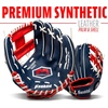 image:imageFranklin Sports Field Master Baseball  Softball Glove  Field Master Adult  Youth Baseball  Softball Mitt  Mens  Womens GlovesRedWhiteBlue