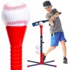 image:imageFranklin Sports GrowwithMe Kids Baseball Batting Tee  Stand Set for Youth  Toddlers  Youth Baseball Softball  Teeball Hitting Tee Set for Boys  GirlsGrow With Me Tee  Replacement Baseballs
