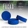 image:imageFranklin Sports Ice Hockey Pucks Official Size  Weight Hockey Pucks  Perfect for Rinks  Synthetic Ice Pads  3 Puck Bulk SetIce Hockey Pucks  Junior 4 oz Puck