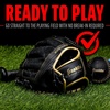 image:imageFranklin Sports Kids Baseball Glove  Foam Ball Sets  Meshtek Youth Teeball Gloves for Kids  Toddlers  Left  Right Hand Throw  95 InchBlackGold