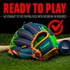 image:imageFranklin Sports Kids Baseball Glove  Foam Ball Sets  Meshtek Youth Teeball Gloves for Kids  Toddlers  Left  Right Hand Throw  95 InchNavyLimeOrange