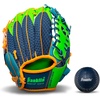 image:imageFranklin Sports Kids Baseball Glove  Foam Ball Sets  Meshtek Youth Teeball Gloves for Kids  Toddlers  Left  Right Hand Throw  95 InchNavyLimeOrange