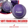 image:imageFranklin Sports Kids Baseball Glove  Foam Ball Sets  Meshtek Youth Teeball Gloves for Kids  Toddlers  Left  Right Hand Throw  95 InchPurpleChrome