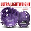 image:imageFranklin Sports Kids Baseball Glove  Foam Ball Sets  Meshtek Youth Teeball Gloves for Kids  Toddlers  Left  Right Hand Throw  95 InchPurpleChrome