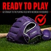 image:imageFranklin Sports Kids Baseball Glove  Foam Ball Sets  Meshtek Youth Teeball Gloves for Kids  Toddlers  Left  Right Hand Throw  95 InchPurpleChrome