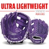 image:imageFranklin Sports Kids Baseball Glove  Foam Ball Sets  Meshtek Youth Teeball Gloves for Kids  Toddlers  Left  Right Hand Throw  95 InchPurpleChrome