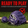 image:imageFranklin Sports Kids Baseball Glove  Foam Ball Sets  Meshtek Youth Teeball Gloves for Kids  Toddlers  Left  Right Hand Throw  95 InchPurpleChrome