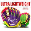 image:imageFranklin Sports Kids Baseball Glove  Foam Ball Sets  Meshtek Youth Teeball Gloves for Kids  Toddlers  Left  Right Hand Throw  95 InchPurplePinkYellow