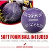 image:imageFranklin Sports Kids Baseball Glove  Foam Ball Sets  Meshtek Youth Teeball Gloves for Kids  Toddlers  Left  Right Hand Throw  95 InchPurplePinkYellow