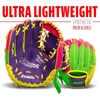 image:imageFranklin Sports Kids Baseball Glove  Foam Ball Sets  Meshtek Youth Teeball Gloves for Kids  Toddlers  Left  Right Hand Throw  95 InchPurplePinkYellow