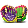 image:imageFranklin Sports Kids Baseball Glove  Foam Ball Sets  Meshtek Youth Teeball Gloves for Kids  Toddlers  Left  Right Hand Throw  95 InchPurplePinkYellow