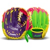 image:imageFranklin Sports Kids Baseball Glove  Foam Ball Sets  Meshtek Youth Teeball Gloves for Kids  Toddlers  Left  Right Hand Throw  95 InchPurplePinkYellow