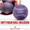 image:imageFranklin Sports Kids Baseball Glove  Foam Ball Sets  Meshtek Youth Teeball Gloves for Kids  Toddlers  Left  Right Hand Throw  95 InchPurplePinkYellow
