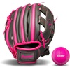 image:imageFranklin Sports Kids Baseball Gloves  RTP Youth Teeball Glove  Ball Set  Boys  Girls Teeball Mitt  95GraphitePink