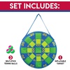 image:imageFranklin Sports Kids Dart Board  Inflatable Dart Ball Game with 3 Tennis Ball SelfStick Darts  20 X 20