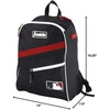 image:imageFranklin Sports Kids MLB Baseball Batpack Bag  Youth Baseball Softball  Teeball Backpack  Sports Equipment Bag for Kids  Toddlers  Holds 2 Teeball  Baseball Bats  Includes Fence HookBlackRedWhite