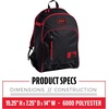 image:imageFranklin Sports Kids MLB Baseball Batpack Bag  Youth Baseball Softball  Teeball Backpack  Sports Equipment Bag for Kids  Toddlers  Holds 2 Teeball  Baseball Bats  Includes Fence HookBlackRed