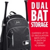 image:imageFranklin Sports Kids MLB Baseball Batpack Bag  Youth Baseball Softball  Teeball Backpack  Sports Equipment Bag for Kids  Toddlers  Holds 2 Teeball  Baseball Bats  Includes Fence HookBlackGray