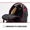 image:imageFranklin Sports Kids MLB Baseball Batpack Bag  Youth Baseball Softball  Teeball Backpack  Sports Equipment Bag for Kids  Toddlers  Holds 2 Teeball  Baseball Bats  Includes Fence HookBlackRed