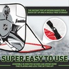 image:imageFranklin Sports Kids Portable Street Hockey Goal  Shooter Tutor Set  Pop Up Folding Net with Goalie Target Included  2in1 Goal Set