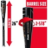 image:imageFranklin Sports Kids Teeball Bat  Venom  Barracuda Aluminum  Composite  USA Baseball Certified for Boys  Girls  Youth Metal Bat  Drop 10 to 13Black 258 Barrel