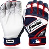 image:imageFranklin Sports MLB Baseball Gloves  Powerstrap Adult amp Youth Batting Gloves for Men Women Boys amp GirlsPearlNavy