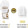 image:imageFranklin Sports MLB Batting Gloves  CFX Pro PRT Heavy Duty Protective Baseball  Softball Batting Gloves  Adult Padded Reinforced Leather Batting GlovesWhiteGold