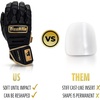 image:imageFranklin Sports MLB Batting Gloves  CFX Pro PRT Heavy Duty Protective Baseball  Softball Batting Gloves  Adult Padded Reinforced Leather Batting GlovesBlackGold