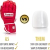 image:imageFranklin Sports MLB Batting Gloves  CFX Pro PRT Heavy Duty Protective Baseball  Softball Batting Gloves  Adult Padded Reinforced Leather Batting GlovesRed HiLite