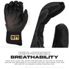 image:imageFranklin Sports MLB Batting Gloves  Infinite Powerstrap Baseball  Softball Long Cuff Batting Gloves  Adult  YouthBlackGold