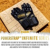 image:imageFranklin Sports MLB Batting Gloves  Infinite Powerstrap Baseball  Softball Long Cuff Batting Gloves  Adult  YouthBlackGold