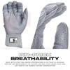 image:imageFranklin Sports MLB Batting Gloves  Infinite Powerstrap Baseball  Softball Long Cuff Batting Gloves  Adult  YouthGrey HiLite