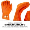 image:imageFranklin Sports MLB Batting Gloves  Infinite Powerstrap Baseball  Softball Long Cuff Batting Gloves  Adult  YouthOrange HiLite