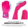 image:imageFranklin Sports MLB Batting Gloves  Infinite Powerstrap Baseball  Softball Long Cuff Batting Gloves  Adult  YouthPinkCarolina Blue